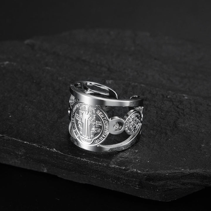 Christianartworkshop Ring des Heiligen Benedikt – Göttlicher Schutz und ewiger Segen