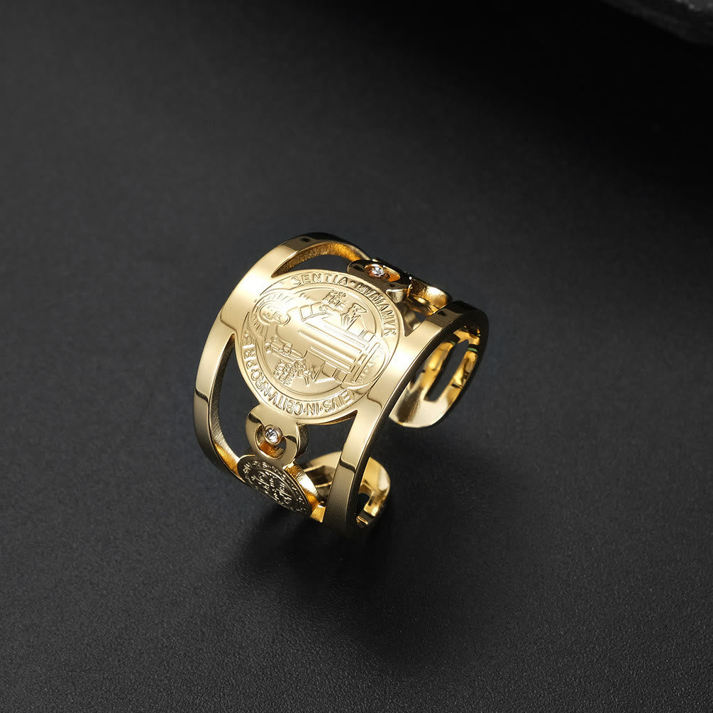 Christianartworkshop Ring des Heiligen Benedikt – Göttlicher Schutz und ewiger Segen