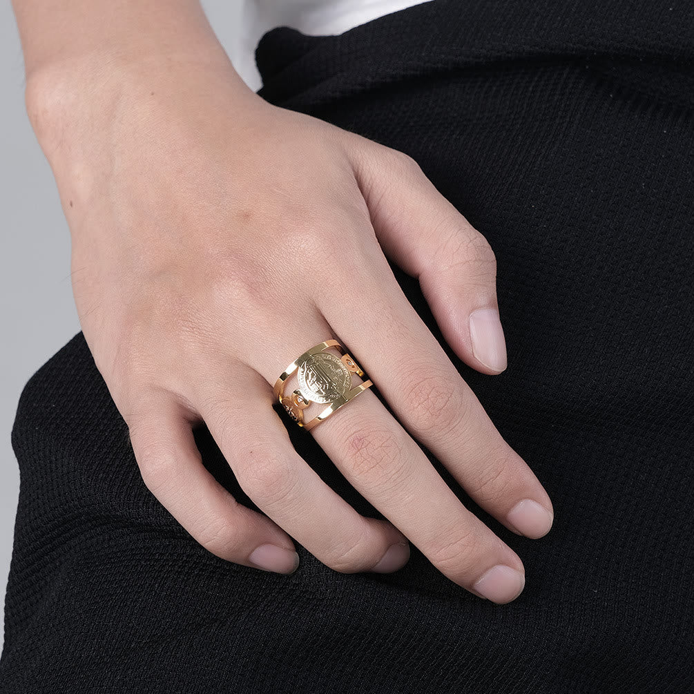 Christianartworkshop Ring des Heiligen Benedikt – Göttlicher Schutz und ewiger Segen