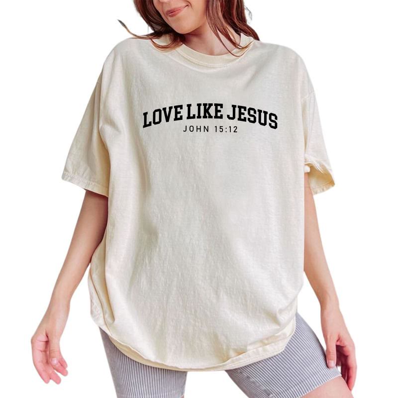 Christianartworkshop „Liebe wie Jesus“-T-Shirt - Beige - 2XL - image 1