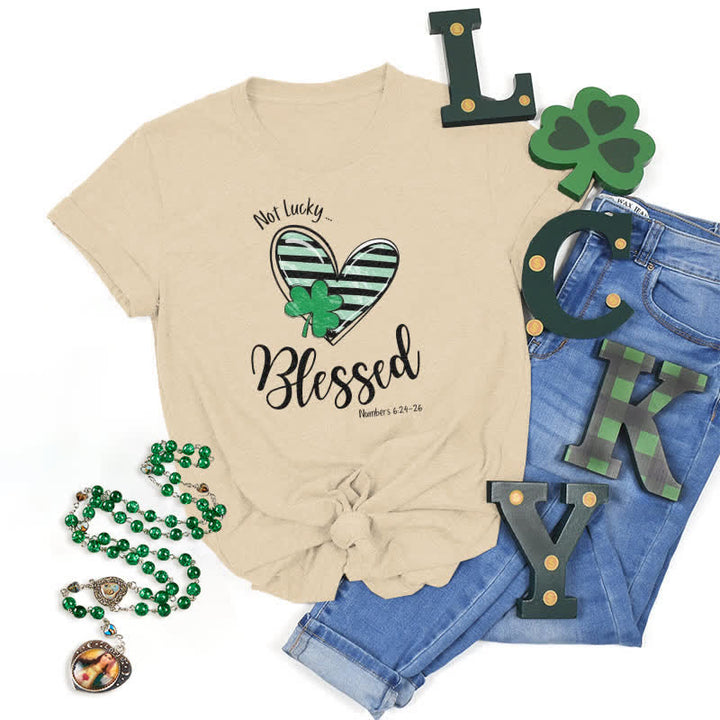 Christianartworkshop T-Shirt mit Aufschrift „Blessed Beyond the Luck of the Irish Faith“