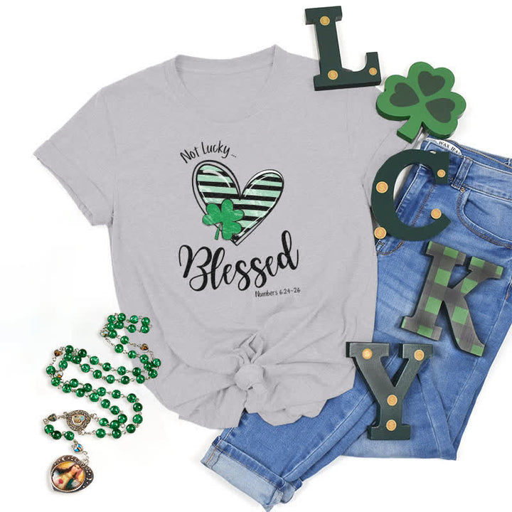 Christianartworkshop T-Shirt mit Aufschrift „Blessed Beyond the Luck of the Irish Faith“