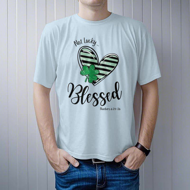 Christianartworkshop T-Shirt mit Aufschrift „Blessed Beyond the Luck of the Irish Faith“