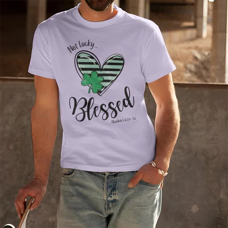 Christianartworkshop T-Shirt mit Aufschrift „Blessed Beyond the Luck of the Irish Faith“
