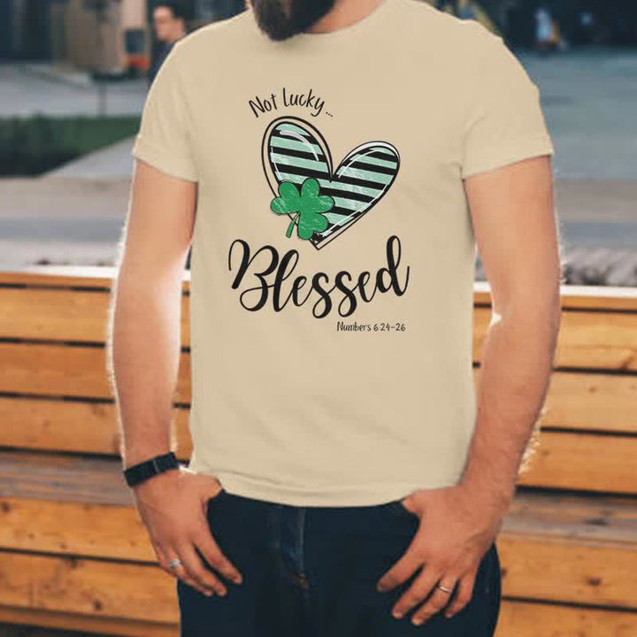 Christianartworkshop T-Shirt mit Aufschrift „Blessed Beyond the Luck of the Irish Faith“