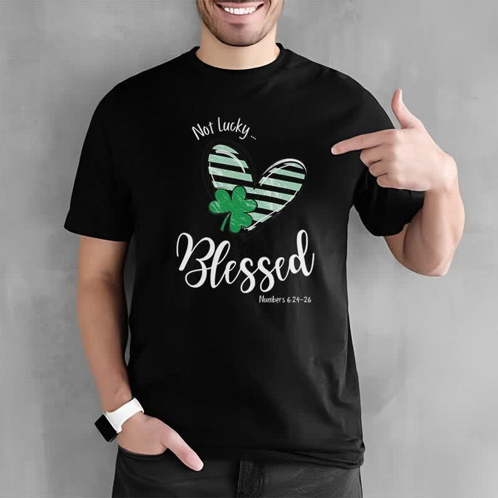 Christianartworkshop T-Shirt mit Aufschrift „Blessed Beyond the Luck of the Irish Faith“