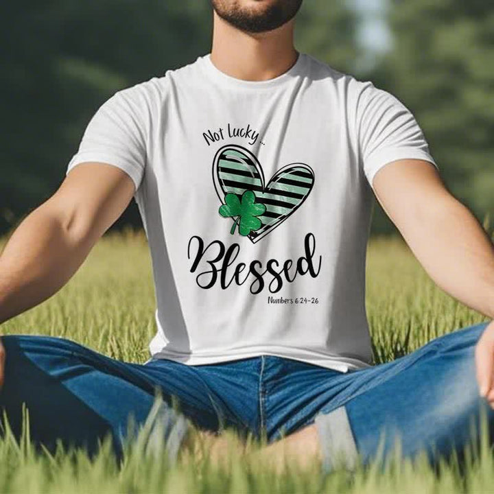 Christianartworkshop T-Shirt mit Aufschrift „Blessed Beyond the Luck of the Irish Faith“