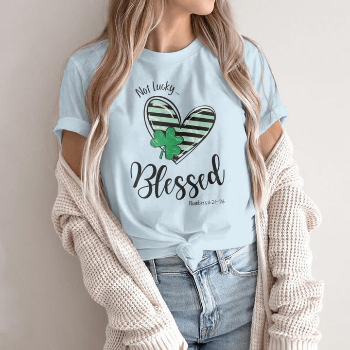 Christianartworkshop T-Shirt mit Aufschrift „Blessed Beyond the Luck of the Irish Faith“