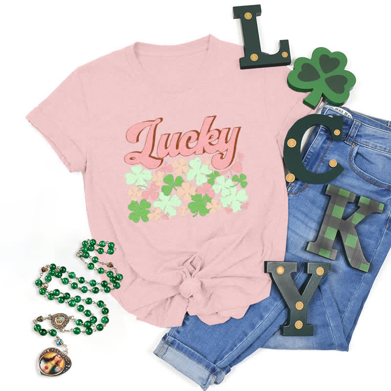 Christianartworkshop Umarme das Glück der Iren – Glaubensinspiriertes T-Shirt - Rosa - 2XL - image 0