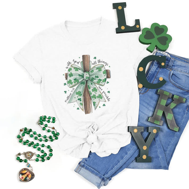 Christianartworkshop Glaube und Glück in Harmonie Glaube-inspiriertes T-Shirt - Weiß - 2XL - image 3