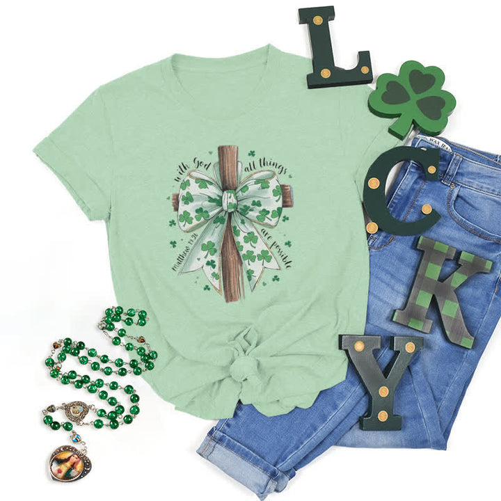 Christianartworkshop Glaube und Glück in Harmonie Glaube-inspiriertes T-Shirt - Hellgrün - 2XL - image 20