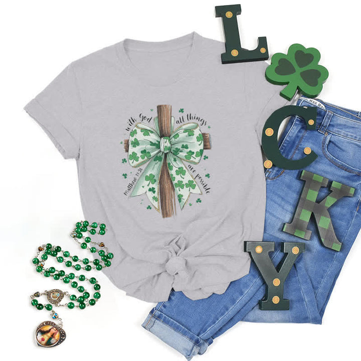 Christianartworkshop Glaube und Glück in Harmonie Glaube-inspiriertes T-Shirt - Grau - 2XL - image 8