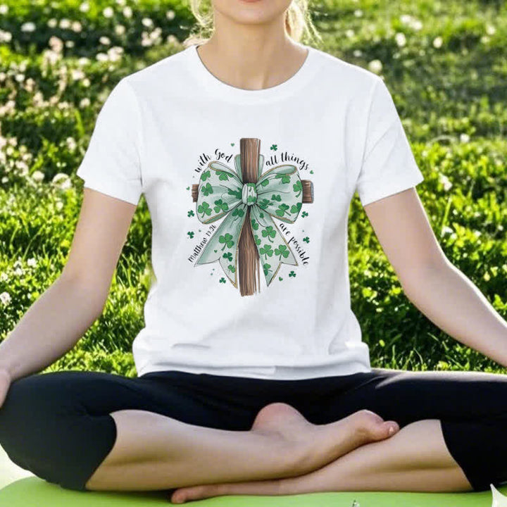 Christianartworkshop Glaube und Glück in Harmonie Glaube-inspiriertes T-Shirt