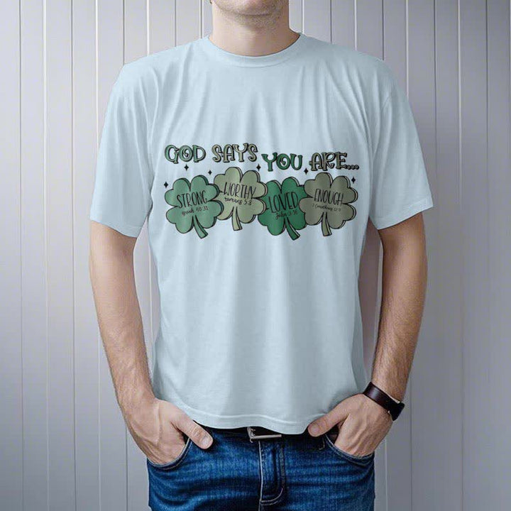 Christianartworkshop Divine Shamrock: Gottes Versprechen, vom Glauben inspiriertes T-Shirt