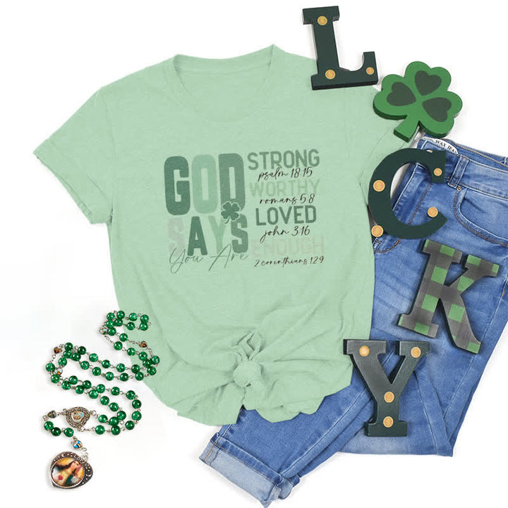 Christianartworkshop Empowerment Clover Tee – Glaubensinspiriertes T-Shirt - Hellgrün - 2XL - image 14