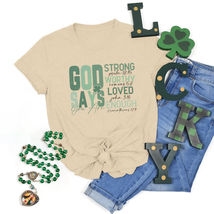 Christianartworkshop Empowerment Clover Tee Glaube-inspiriertes T-Shirt - Beige - 2XL - image 25