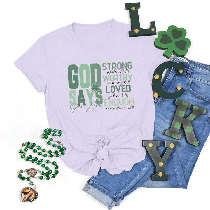 Christianartworkshop Empowerment Clover Tee – Glaubensinspiriertes T-Shirt - Lila - 2XL - image 19