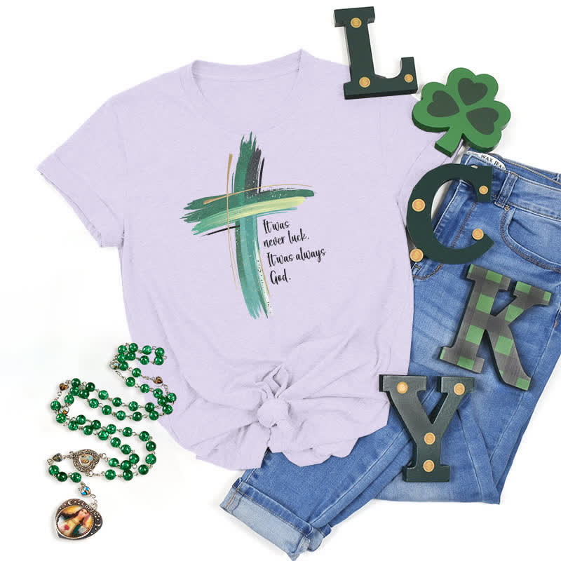 Christianartworkshop Empowerment Clover Glaubensinspiriertes T-Shirt - Lila - 2XL - image 0