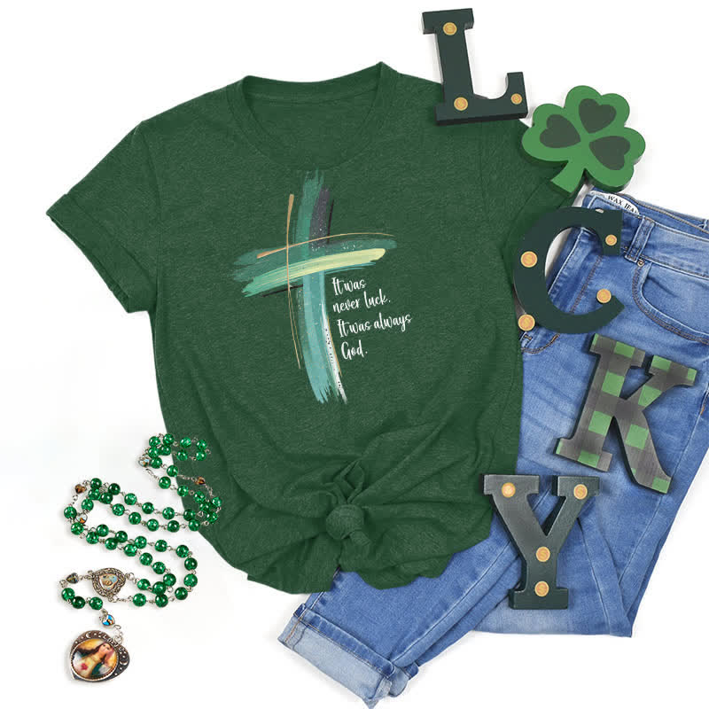 Christianartworkshop Empowerment Clover Glaubensinspiriertes T-Shirt - Dunkelgrün - 2XL - image 3