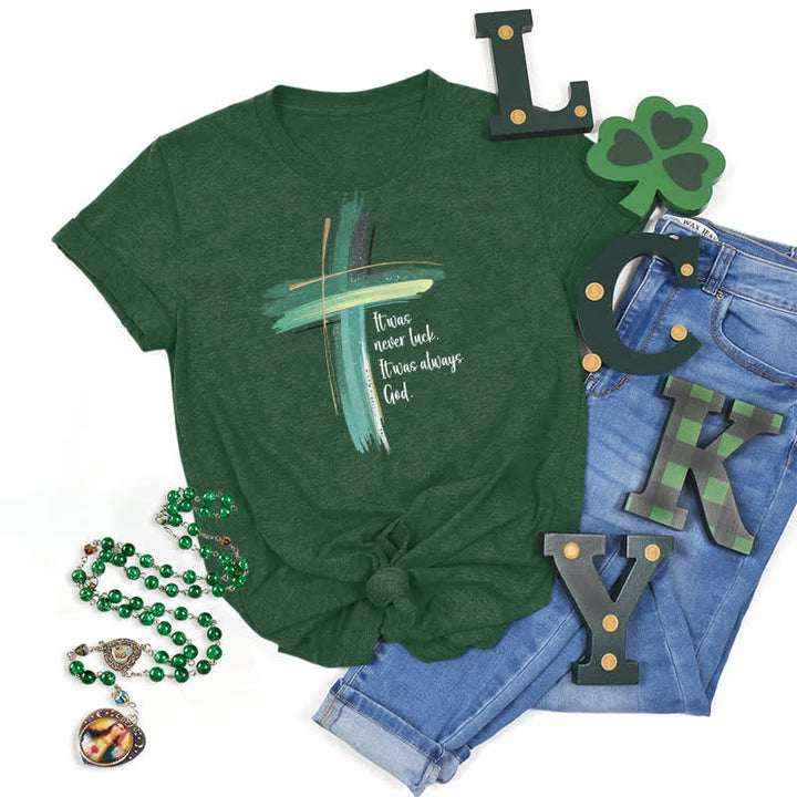 Christianartworkshop Empowerment Clover Glaubensinspiriertes T-Shirt - Dunkelgrün - 2XL - image 3