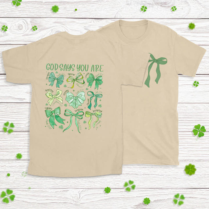 Christianartworkshop Threads of Faith Symbols of Blessing Glaubensinspiriertes T-Shirt - Beige - 2XL - image 20