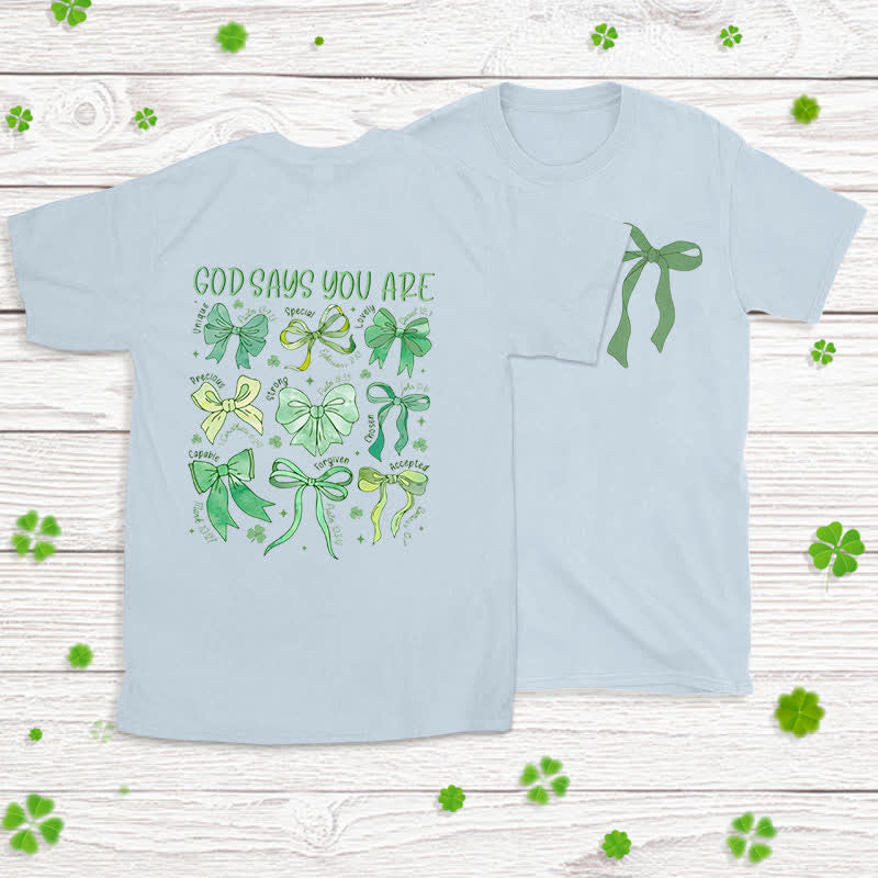 Christianartworkshop Threads of Faith Symbols of Blessing Glaubensinspiriertes T-Shirt