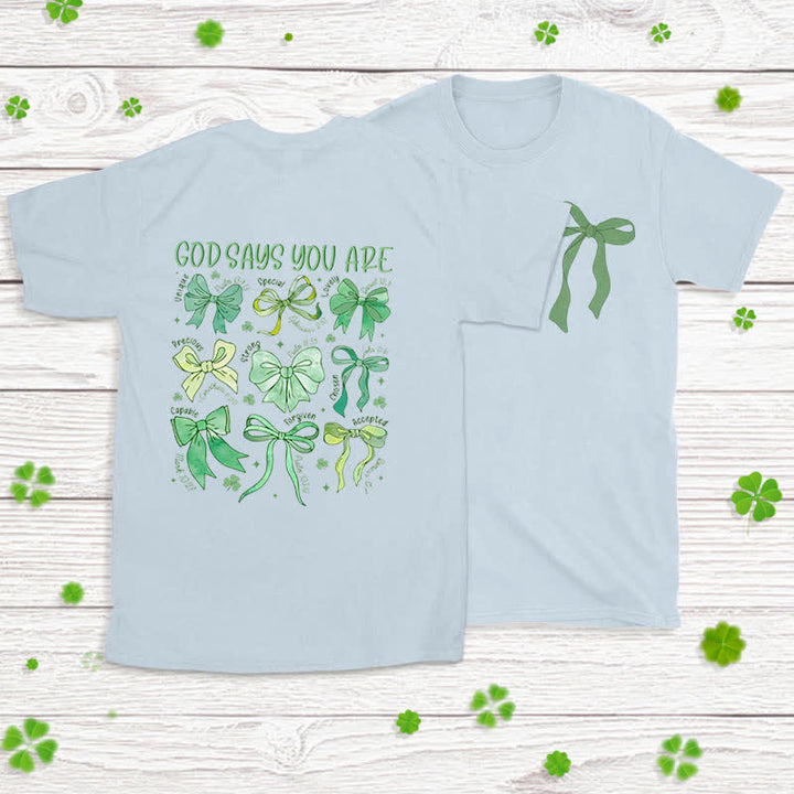 Christianartworkshop Threads of Faith Symbols of Blessing Glaubensinspiriertes T-Shirt