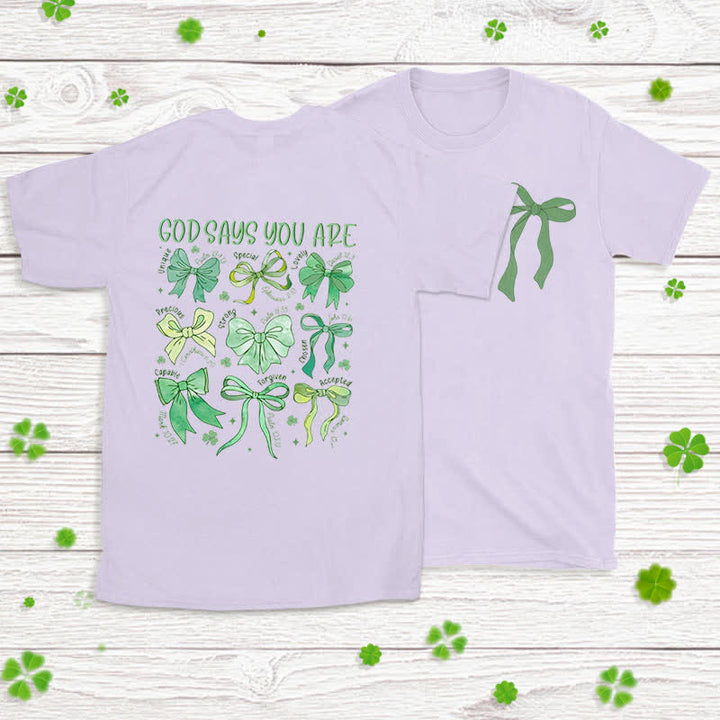 Christianartworkshop Threads of Faith Symbols of Blessing Glaubensinspiriertes T-Shirt - Lila - 2XL - image 17