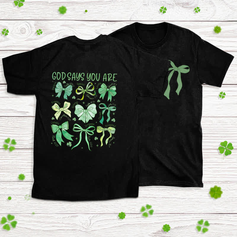 Christianartworkshop Threads of Faith Symbols of Blessing Glaubensinspiriertes T-Shirt - Schwarz - 2XL - image 0