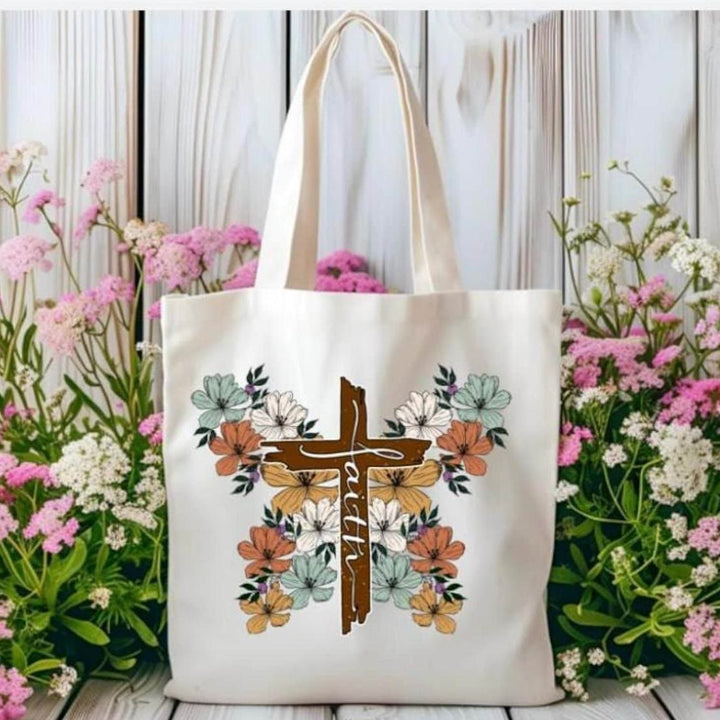Christianartworkshop Blooming Faith Tote Tragetasche für Hoffnung und Inspiration