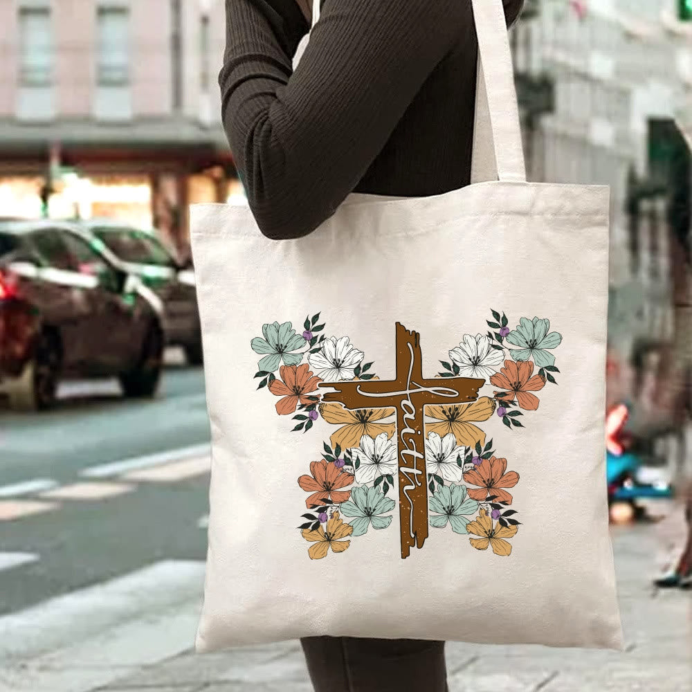 Christianartworkshop Blooming Faith Tote Tragetasche für Hoffnung und Inspiration