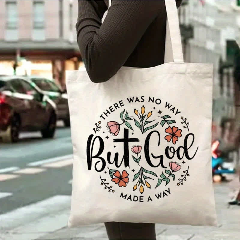 Christianartworkshop Blühen mit Glauben: Die „But God“-Tasche – Ein Symbol der Wunder