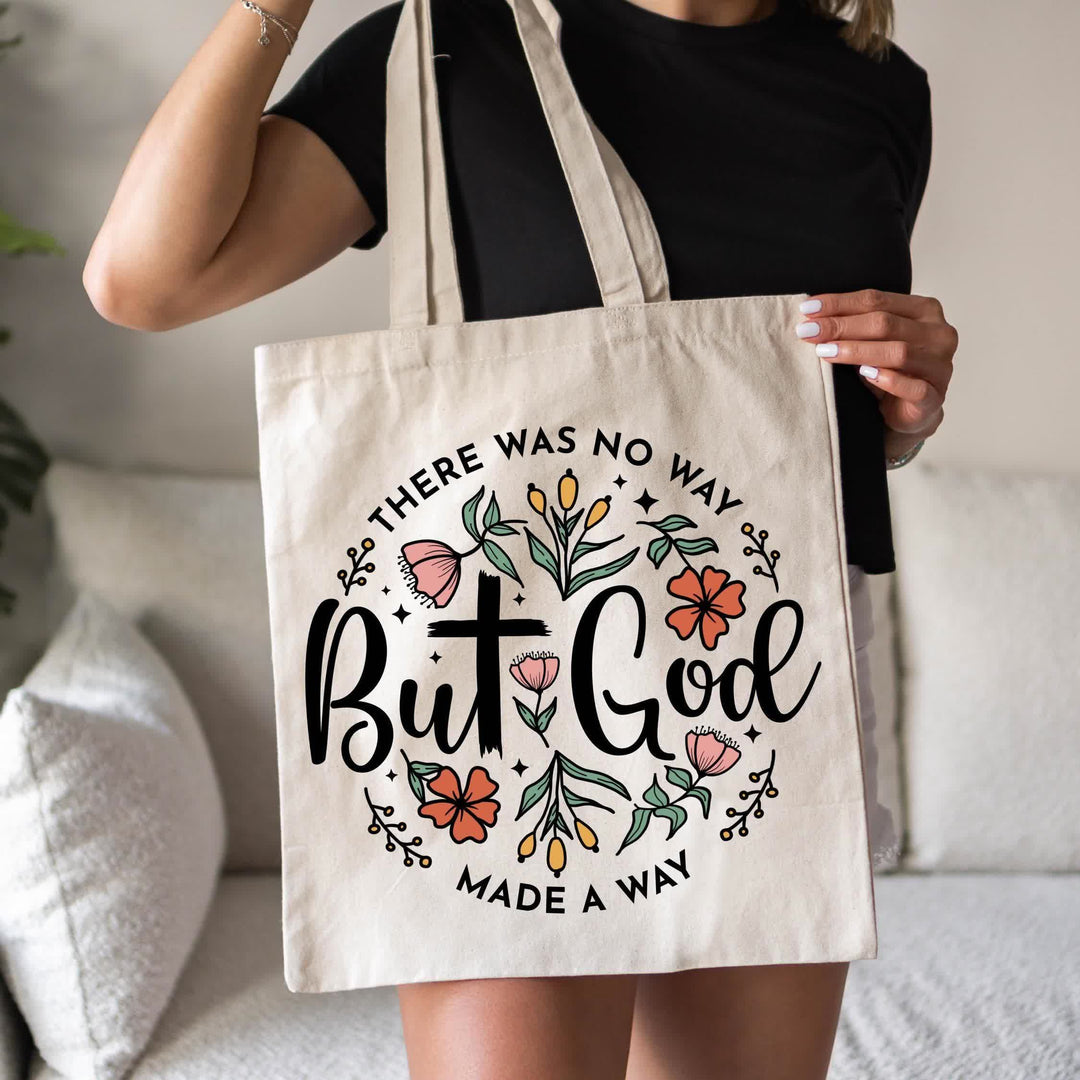Christianartworkshop Blühen mit Glauben: Die „But God“-Tasche – Ein Symbol der Wunder