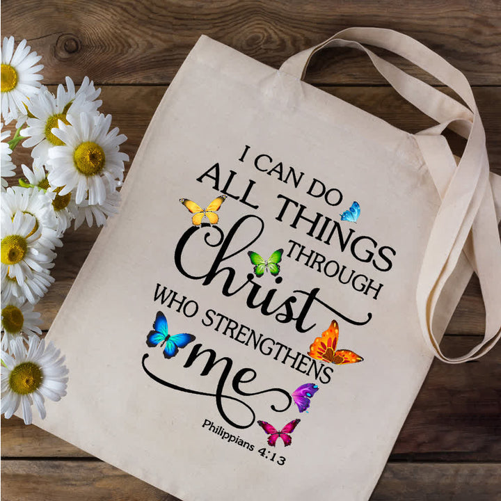 Christianartworkshop Tragetasche aus Segeltuch mit inspirierendem christlichem Glauben