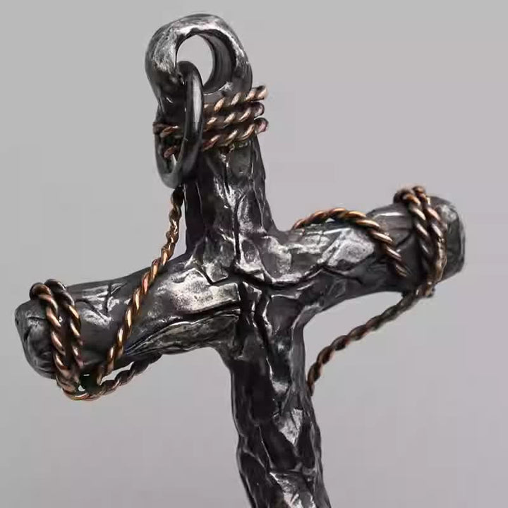 Christianartworkshop Exquisite Halskette mit Kruzifix- und Ankeranhänger, 925er Silber, zarter Stil - image 5