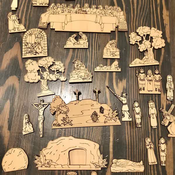 Christianartworkshop Holz-Osterpuzzle-Set „Das Leben Jesu“ – Eine Reise durch sein Leben