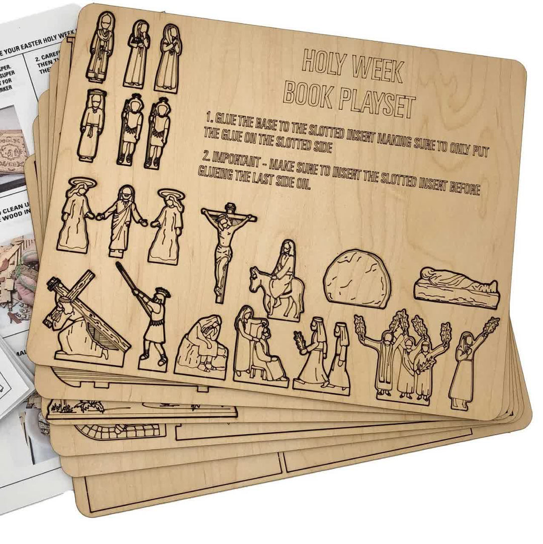 Christianartworkshop Holz-Osterpuzzle-Set „Das Leben Jesu“ – Eine Reise durch sein Leben