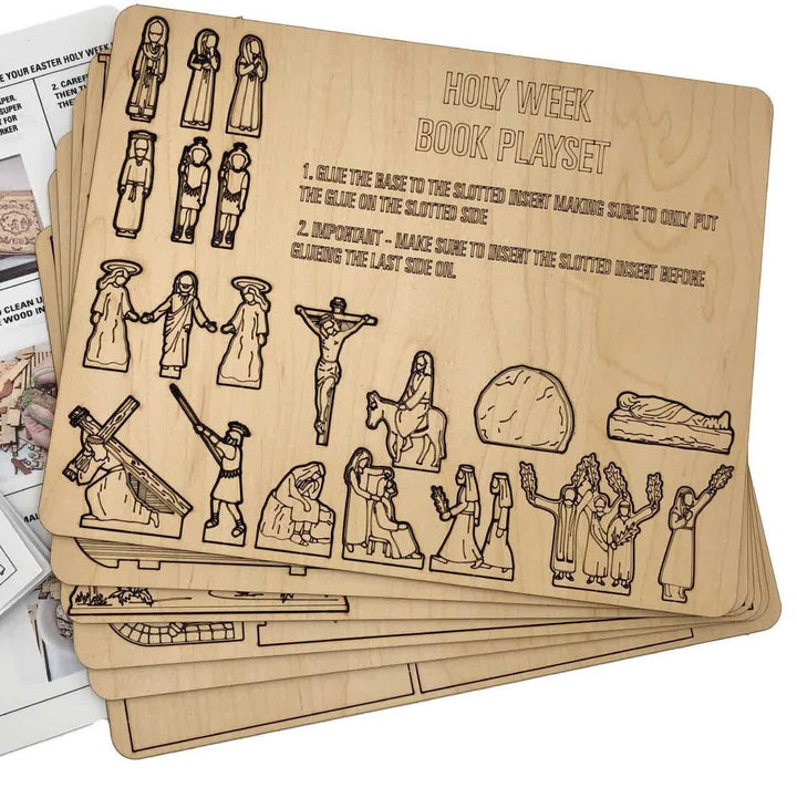 Christianartworkshop Holz-Osterpuzzle-Set „Das Leben Jesu“ – Eine Reise durch sein Leben