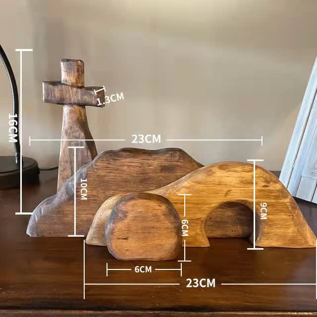 Christianartworkshop Osterornament „Er ist auferstanden“ aus Holz, leeres Grab, zum Gedenken an seinen Triumph