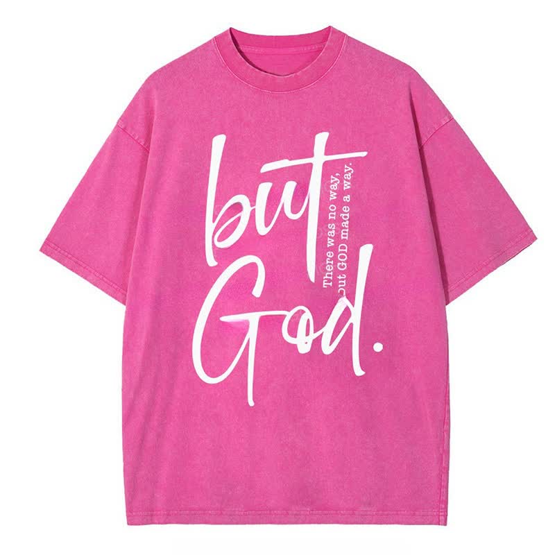 Christianartworkshop "Aber Gott" gewaschenes T-Shirt