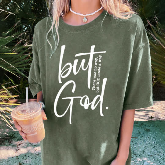 Christianartworkshop "Aber Gott" gewaschenes T-Shirt