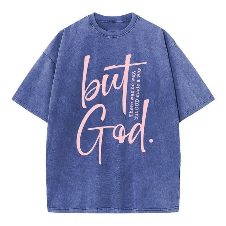 Christianartworkshop "Aber Gott" gewaschenes T-Shirt