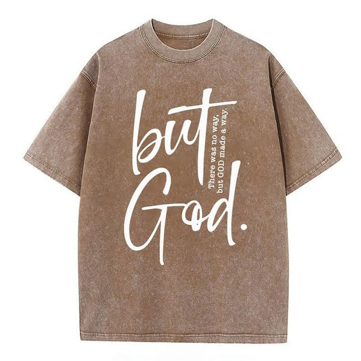 Christianartworkshop "Aber Gott" gewaschenes T-Shirt
