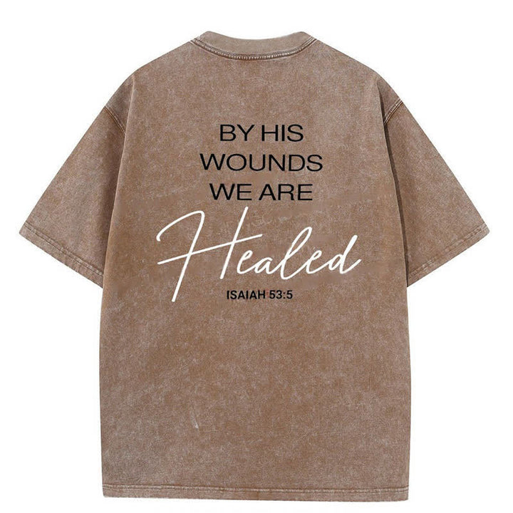 Christianartworkshop – T-Shirt „By His Wounds“