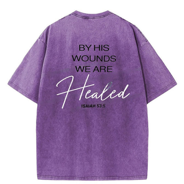 Christianartworkshop – T-Shirt „By His Wounds“