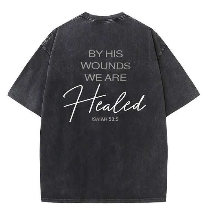 Christianartworkshop – T-Shirt „By His Wounds“