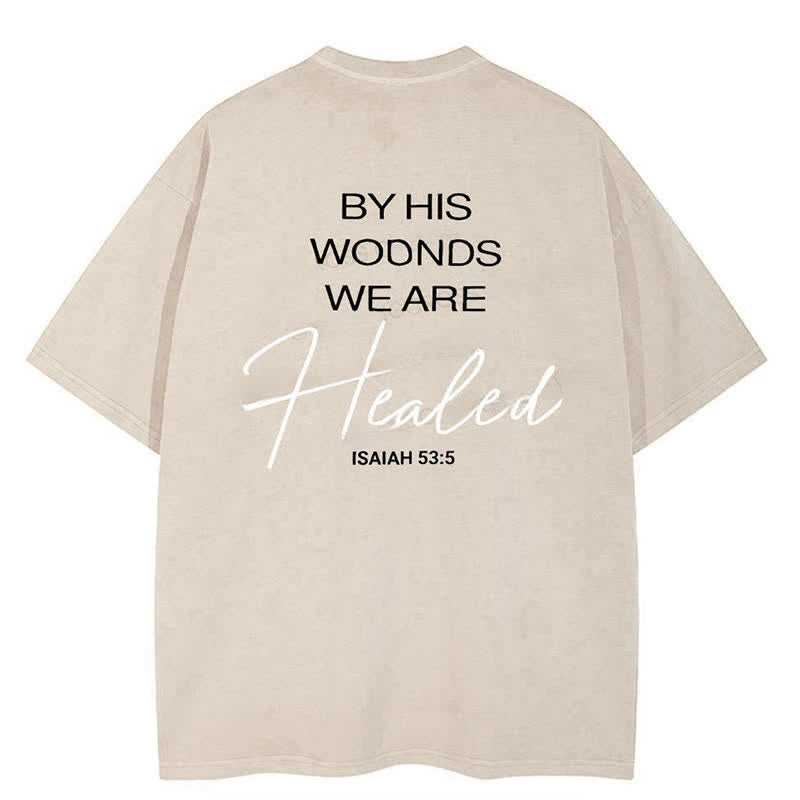 Christianartworkshop – T-Shirt „By His Wounds“