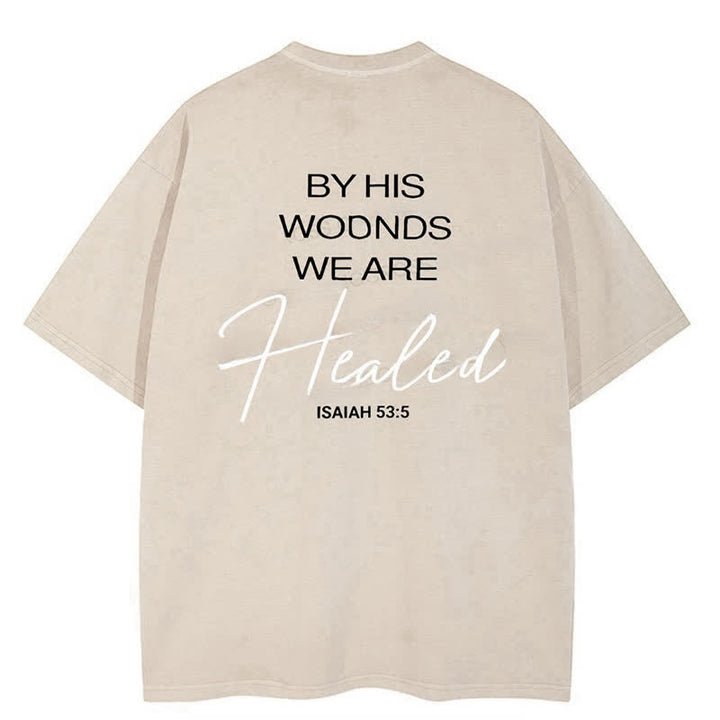 Christianartworkshop – T-Shirt „By His Wounds“