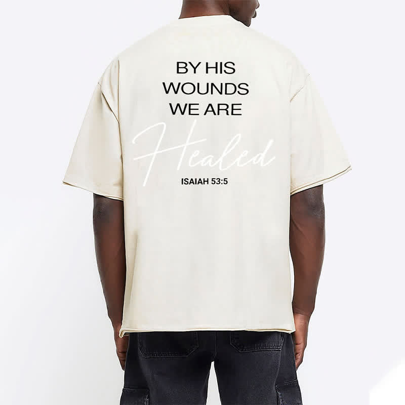 Christianartworkshop – T-Shirt „By His Wounds“