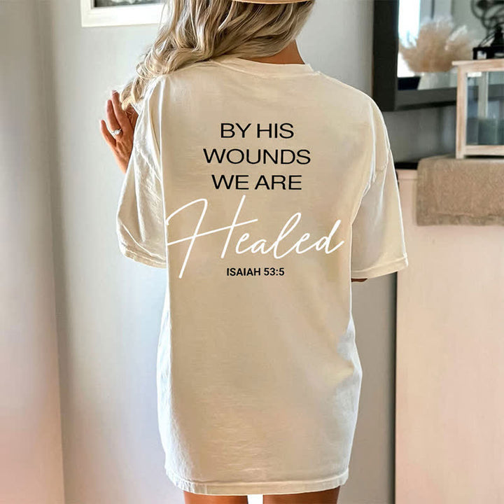 Christianartworkshop – T-Shirt „By His Wounds“
